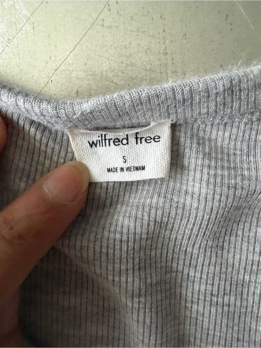 Wilfred Free The Only Henley in Heather Grey - Picture 3 of 3